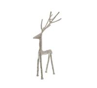 Hill Interiors Standing Stag Christmas Ornament Silver (56Cm X 16Cm X 30Cm)