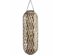 Hill Interiors Standing Wicker Lantern - Brown - Brown - Huge (H110cm x W15cm x D21cm)