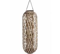 Hill Interiors Standing Wicker Lantern - Brown - Brown - Huge (H110cm x W15cm x D21cm)