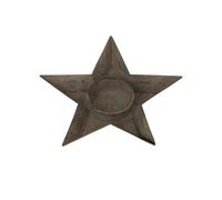 Hill Interiors Star Christmas Tealight Holder in Grey Hill Interiors Grey