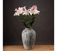 Hill Interiors Stargazer Lily Artificial Flower - L23 X W23 X H90 Cm - Pink/white
