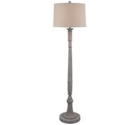 Hill Interiors Stella Floor Lamp With Linen Shade - Resin - L41 X W41 X H154 Cm - White