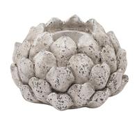 Hill Interiors Stone Effect Acorn Candle Holder - Stone - Stone - 10cm x 14cm - 100% Mixed
