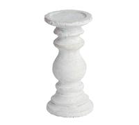 Hill Interiors Stone Effect Candle Holder In Cream Cream One Size