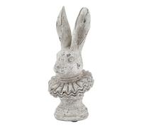 Hill Interiors Stone Effect Ruffle Hare Ornament In Grey Grey One Size