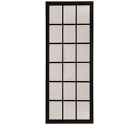 Hill Interiors Tall Black Wooden Window Mirror