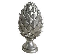Hill Interiors Tall Silver Pinecone Finial, CERAMIC, Mixed, 30 x 15 x 1.2 cm