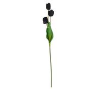 Hill Interiors Tall Triple Tulip Artificial Flower - Black - One Size