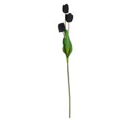 Hill Interiors Tall Triple Tulip Artificial Flower - Black - One Size