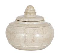 Hill Interiors Tarn Collection Ceramic Pot White (12Cm X 20Cm X 20Cm)