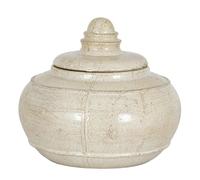Hill Interiors Tarn Collection Ceramic Pot White (12Cm X 20Cm X 20Cm)