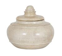 Hill Interiors Tarn Collection Large Pot With Lid - Ceramic - L25 X W5 X H14 Cm - White