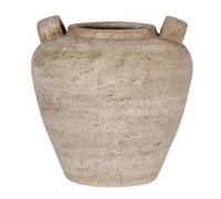 Hill Interiors Terra Double Handle Urn Vase Brown (29Cm X 29Cm X 29Cm)