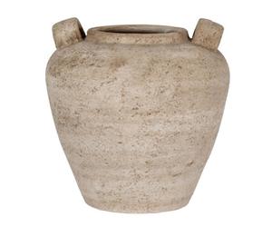 Hill Interiors Terra Double Handle Urn Vase Brown (29Cm X 29Cm X 29Cm)