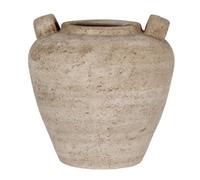 Hill Interiors Terra Large Urn Vase With Handles - Ceramic - L36 X W36 X H35 Cm - Brown