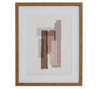 Hill Interiors Terran Art Mounted In Wooden Frame - Wood - L2 X W40 X H50 Cm - Multi-Coloured