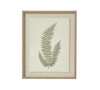 Hill Interiors Textured Fern Texture Torn Paper Framed Art Print in White Hill Interiors White