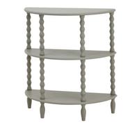 Hill Interiors The Camden Collection Half Moon 3 Tier Table - Wood - L33 X W71 X H76 Cm - Grey