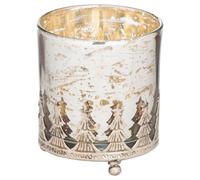 Hill Interiors The Lustre Collection Christmas Candle Holder In Silver Silver One Size
