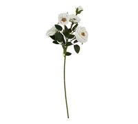 Hill Interiors The Natural Garden Collection Hedge Rose Artificial Flower - White/Green - One Size