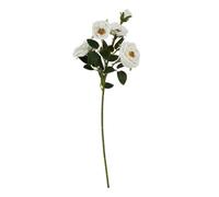 Hill Interiors The Natural Garden Collection Hedge Rose Artificial Flower - White/Green - One Size