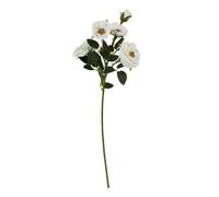 Hill Interiors The Natural Garden Collection Hedge Rose Artificial Flower - White/Green - One Size - White/Green