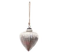 Hill Interiors The Noel Collection Antique Silver Large Vallupe Bauble