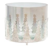 Hill Interiors The Noel Collection Crackle Effect Christmas Candle Holder Silver (8Cm X 6.5Cm X 6.5Cm)