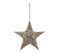 Hill Interiors The Noel Collection Large Star Decoration - Wicker - L5 X W42 X H42 Cm - Brown