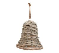 Hill Interiors The Noel Collection Medium Bell Decoration - Wicker - L7 X W7 X H12 Cm - Brown