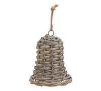 Hill Interiors The Noel Collection Small Bell Decoration - Wicker - L6 X W6 X H8 Cm - Brown