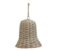 Hill Interiors The Noel Collection Wicker Bell Christmas Decoration - Brown - 12cm x 7cm x 7cm - Brown