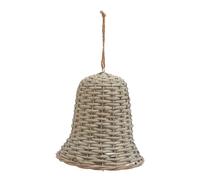 Hill Interiors The Noel Collection Wicker Bell Christmas Decoration - Brown - 20cm - Brown - 20cm x 12cm x 12cm