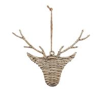 Hill Interiors The Noel Collection Wicker Reindeer Christmas Decoration Brown (14Cm X 12Cm X 19Cm)