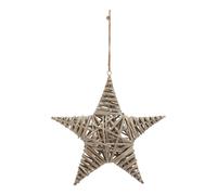 Hill Interiors The Noel Collection Wicker Star Christmas Decoration Brown (42Cm X 5Cm X 40Cm)