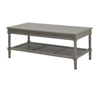 Hill Interiors The Serene Rattan Collection Coffee Table - Wood - L60 X W120 X H48 Cm - Grey