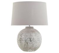 Hill Interiors Tiber Table Lamp (UK Plug) in Stone Hill Interiors Stone