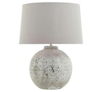 Hill Interiors Tiber Table Lamp (UK Plug) in Stone Hill Interiors Stone