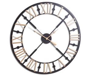 Hill Interiors Uk Homeliving Black And Gold Skeleton Clock