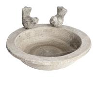 Hill Interiors Bird Bath 1975 9030 Small Stone Multi-Colour 24.5 x 24.5 x 6 cm
