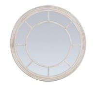 Hill Interiors Washed Wood Framed Round Mirror