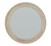 Hill Interiors Washed Wood Round Framed Mirror