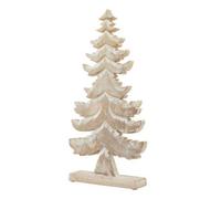 Hill Interiors White Wash Collection Large Tiered Tree Decoration - Wood - L6 X W27 X H50 Cm - Brown