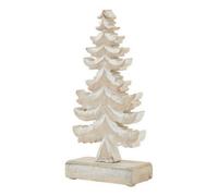Hill Interiors White Wash Collection Tiered Tree Decoration - Wood - L6 X W13 X H26 Cm - Brown