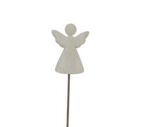 Hill Interiors White Washed Angel Christmas Decoration White/black (L)