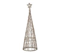 Hill Interiors Wicker Christmas Tree Decoration Brown (100Cm X 30Cm X 30Cm)