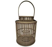 Hill Interiors Wicker Cylinder Lantern - Brown - Brown - One Size - 100% Mixed