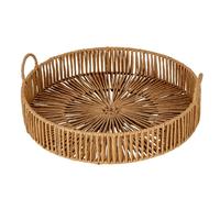 Hill Interiors Wicker Tray In Brown Brown One Size