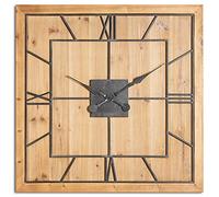 Williston Square Large Wooden Wall Clock