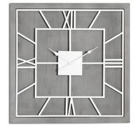 Hill Interiors Williston Square Wall Clock Silver/grey (60Cm X 5Cm X 60Cm)